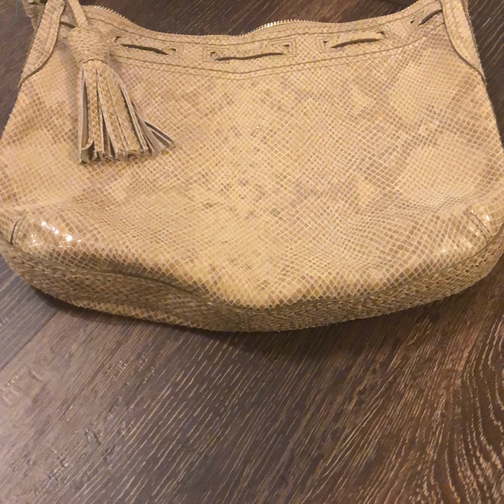 πSALE Cole Haan snake print purse tan like new - Picture 2 of 7